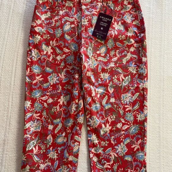 GLORIA VANDERBILT Amanda Capri - Calm Coral Milonga Paisley - Picture 2 of 10